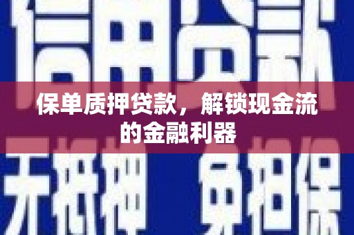上林保单质押贷款，解锁现金流的金融利器