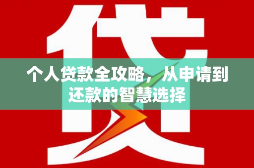 上林个人贷款全攻略，从申请到还款的智慧选择