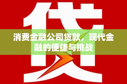 上林消费金融公司贷款，现代金融的便捷与挑战