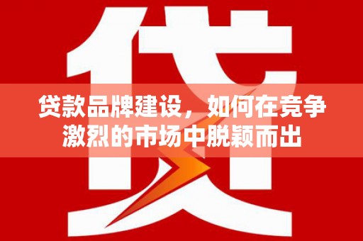 上林贷款品牌建设，如何在竞争激烈的市场中脱颖而出