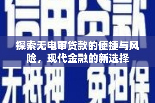上林探索无电审贷款的便捷与风险，现代金融的新选择