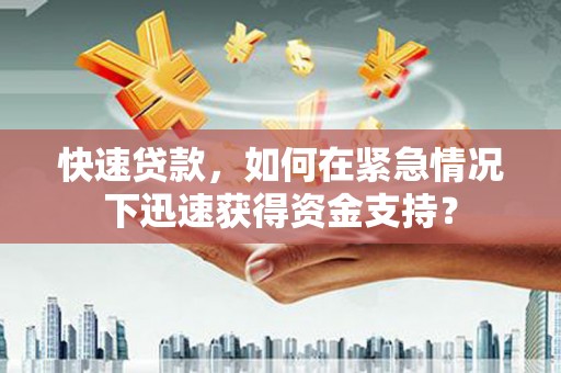 上林快速贷款，如何在紧急情况下迅速获得资金支持？