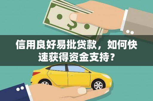 上林信用良好易批贷款，如何快速获得资金支持？