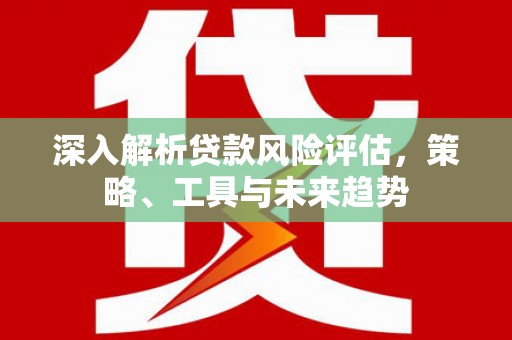 上林深入解析贷款风险评估，策略、工具与未来趋势