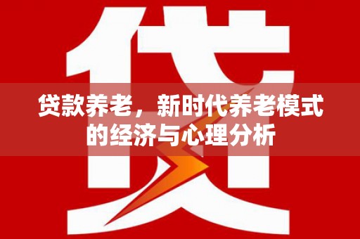上林贷款养老，新时代养老模式的经济与心理分析