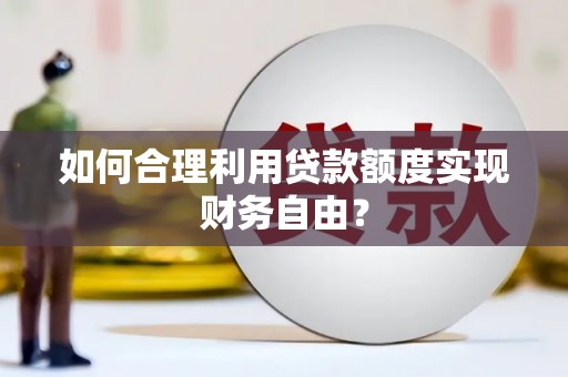 上林如何合理利用贷款额度实现财务自由？