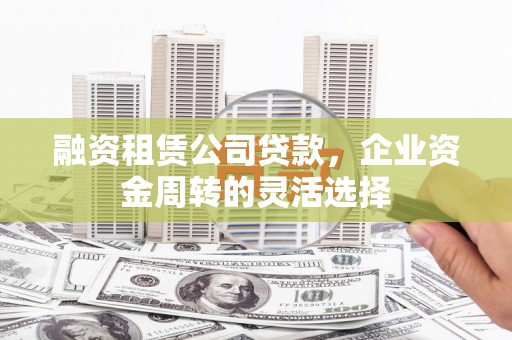上林融资租赁公司贷款，企业资金周转的灵活选择