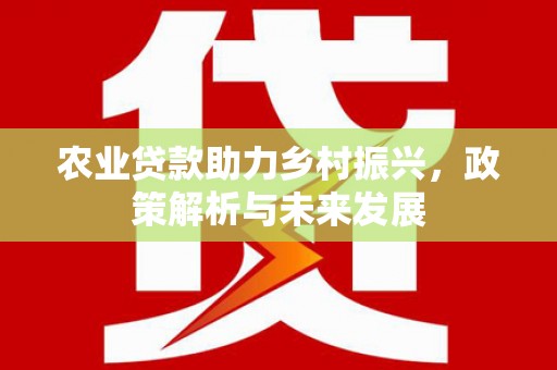 上林农业贷款助力乡村振兴，政策解析与未来发展