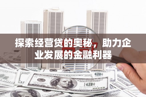 上林探索经营贷的奥秘，助力企业发展的金融利器