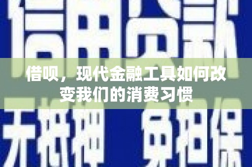 上林借呗，现代金融工具如何改变我们的消费习惯