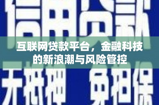 上林互联网贷款平台，金融科技的新浪潮与风险管控