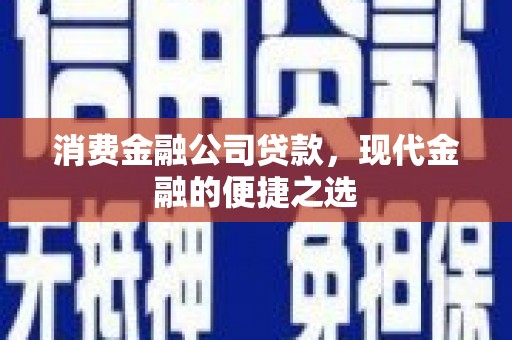上林消费金融公司贷款，现代金融的便捷之选