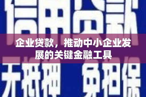 上林企业贷款，推动中小企业发展的关键金融工具