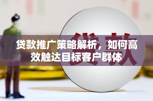 上林贷款推广策略解析，如何高效触达目标客户群体