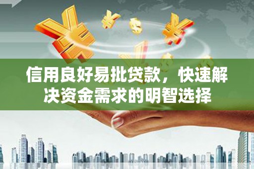 上林信用良好易批贷款，快速解决资金需求的明智选择