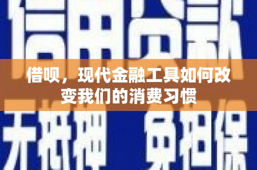 上林借呗，现代金融工具如何改变我们的消费习惯
