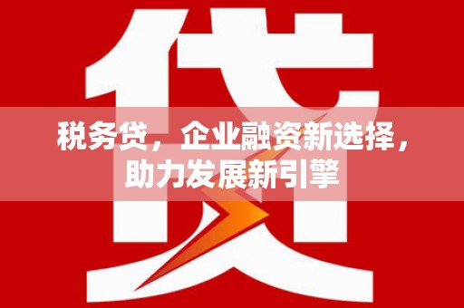 上林税务贷，企业融资新选择，助力发展新引擎
