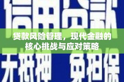 上林贷款风险管理，现代金融的核心挑战与应对策略