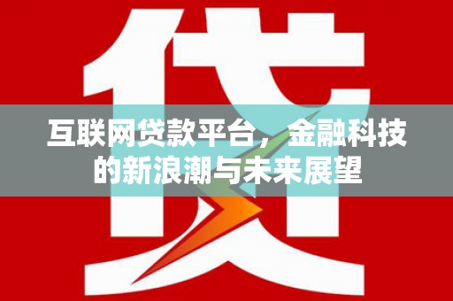 上林互联网贷款平台，金融科技的新浪潮与未来展望