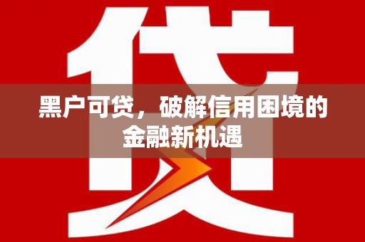 上林黑户可贷，破解信用困境的金融新机遇