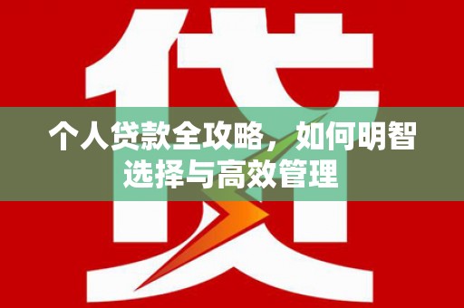 上林个人贷款全攻略，如何明智选择与高效管理