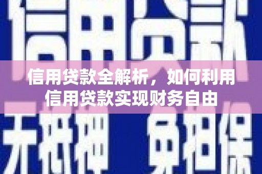 上林信用贷款全解析，如何利用信用贷款实现财务自由