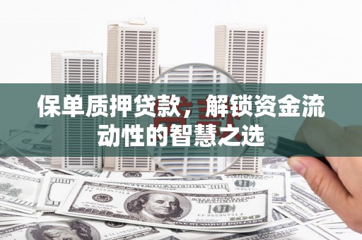 上林保单质押贷款，解锁资金流动性的智慧之选