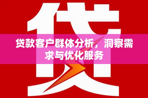 上林贷款客户群体分析，洞察需求与优化服务